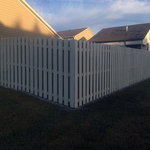 White pine shadowbox fence