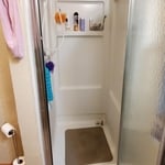 Small and Dark Hall Bathroom Shower