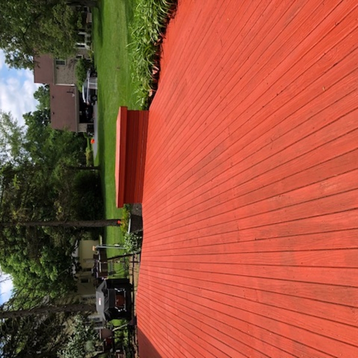 deck staining project