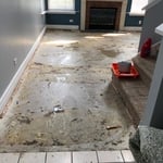 After I pulled old tile up