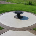 regular concrete with stamped border