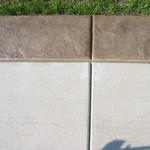 plain concrete with stamped border