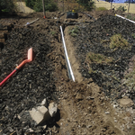 3/4 pvc line and wiring for the automatic irrigati