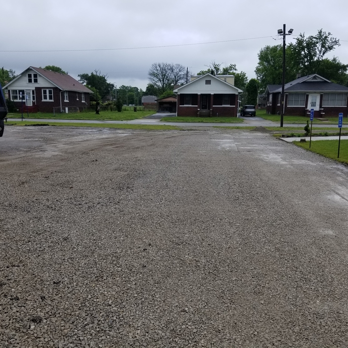 Church lot before being paved