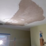 Brown coat installation after demo