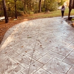 Stamped patio large slate stone