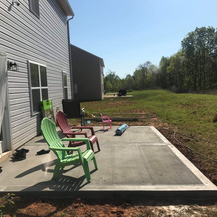 Picture framed back patio